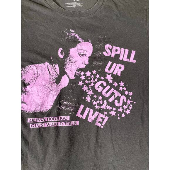 Olivia Rodrigo GUTS World Tour Tee Black L - Picture 5 of 7